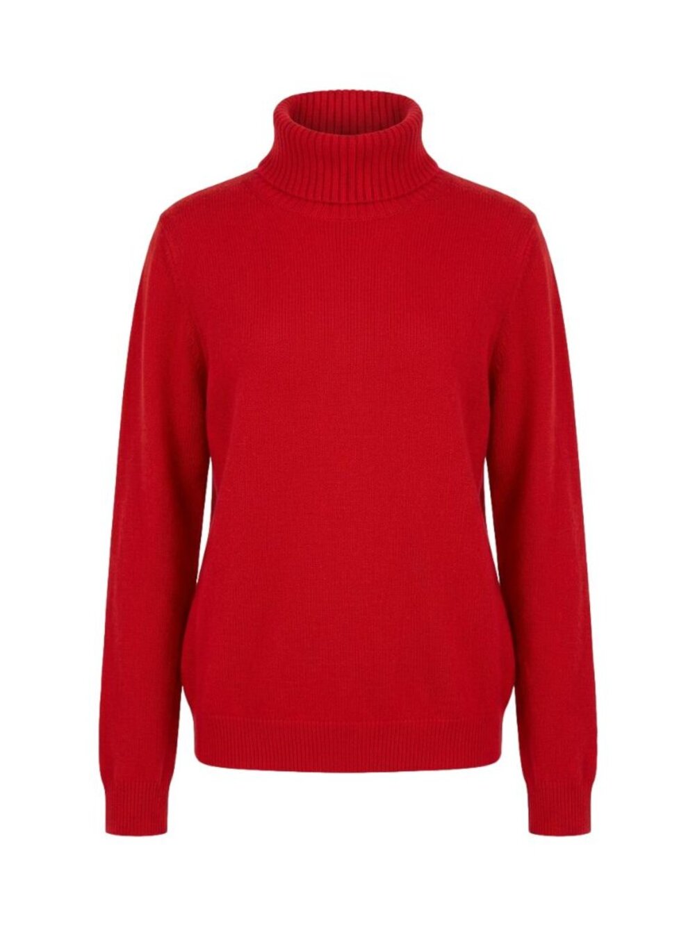 Vintage Tom Scott Fisherman Core 100% Cashmere Red Turtleneck Sweater Oversized